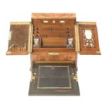 A good quality Victorian burr walnut stationery cabinet.