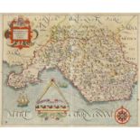 William Hole after Christopher Saxton Glamorgan Comitatus qui olim pars Silurum