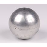 A 2 inch aluminium sphere of the type used in the Teddington ship tanks during the development of
