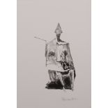 **Lynn Chadwick (1914-2003), Seated figure, lithograph, signed and dated '71, published by Erker