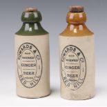 Edwards & Co Ginger Beer Redhill, 2 stoneware bottles 18cm