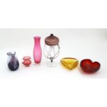 A quantity of assorted glassware, to include a vintage Jozefina Krosno art glass jelly fish oil