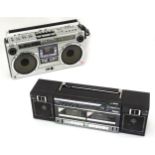 A late 20thC Sharp GF 9191E stereo radio cassette recorder 'boom box', together with an Aiwa CA-