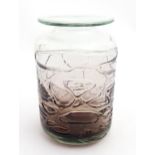 A Mdina glass vase with trail detail. Approx. 8 1/2" high Please Note - we do not make reference