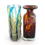 Two Mdina glass vases. Both signed under. The tallest approx. 8/14" high (2) Please Note - we do not