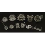 A quantity of Swarovski crystal models of animals, to include hedgehogs and mice. Largest hedgehog