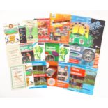 A quantity of European cup competition / international match football programmes, to include Sir