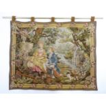 A late 20thC machine made wall hanging tapestry by Marc Waymel for Franklin Mint, titled Jardin d'