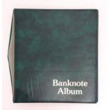 Notaphily interest: an album containing a quantity of 20thC British bank notes. To include Bank of