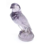 An Art Deco Lalique Faucon / Falcon glass car mascot. Moulded R. Lalique and engraved France.