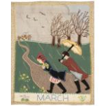 Educational Needlework. Frieze for an Infant's Classroom, by Patricia Hunter, c. 1940s, & others