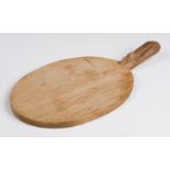 Mouseman. Workshop of Robert Mouseman Thompson (Kilburn), a carved oak cheese board