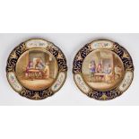 Cabinet Plates. A pair of Sevres porcelain cabinet plates, late 19th century