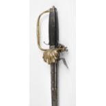 Sword. A Dutch combination hunting sword cum flintlock pistol by Van de Baize, 18th century