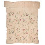 Embroidered Panel. An 18th century needlework panel