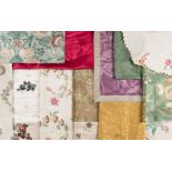 Fabric. A group of damask and brocade fragments, including possibly Spitalfields, 18th-early 19th c.