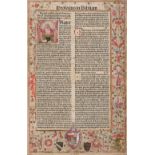 Bible [Latin]. Biblia, [Basel: Nicolaus Kesler (Kessler), 9 January 1491]