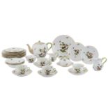 A HEREND PORCELAIN 'ROTHSCHILD' PART-TEA SERVICE