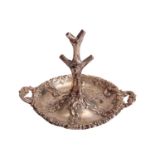 AN EDWARD VII SILVER RING STAND