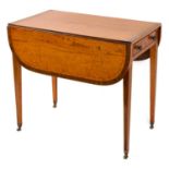 A GEORGE III SATINWOOD PEMBROKE TABLE