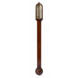 A ROSEWOOD STICK BAROMETER BY F. ROBSON OF NEWCASTLE