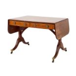 A GEORGE III MAHOGANY SOFA TABLE