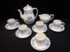 ERIC RAVILIOUS FOR WEDGWOOD: 'GARDEN' PART COFFEE SET, IN BLUE
