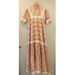 LAURA ASHLEY: A VINTAGE FULL LENGTH PRINTED COTTON DRESS