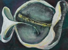 Donna Southern (Eastbourne 1960-2024) - Abstract composition, oil on canvas, unframed, 56cm x 76cm.