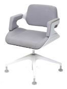 A contemporary Interstuhl 162S revolving office chair, the seat and back upholstered in grey fabric,