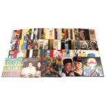 A collection of vinyl LP records including 10CC How Dare You, Eve by The Alan Parsons Project,