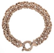 A silver flat Byzantine bracelet, 19cm in length, 27.5g