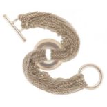 A Tiffany & Co. silver multi strand toggle bracelet, 19cm in length, 44.2g.