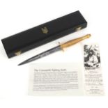 A limited edition SAS Commando knife by Crown Swords with certificate of authenticity numbered 563/