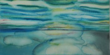 Donna Southern (Eastbourne 1960-2024) - Abstract composition, watercolour on canvas, unframed,