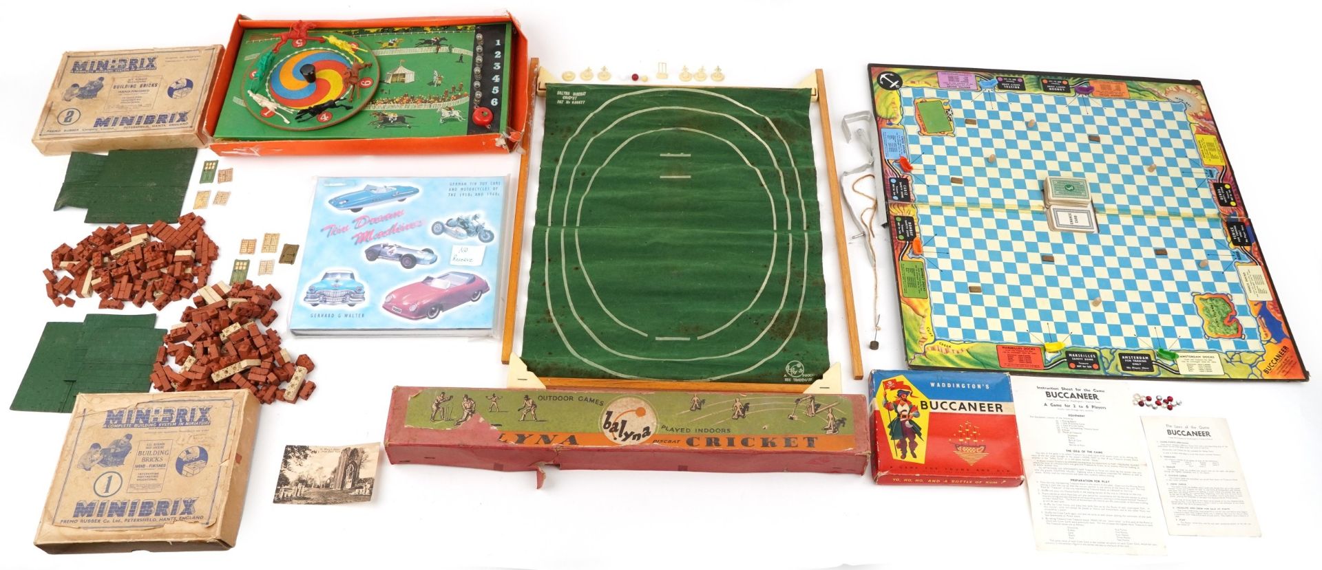 Vintage toys including Waddingtons Buccaneer, electric derby horse ...