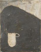 Abstract still life, 20th century impasto oil on canvas, indistinctly signed W. Scott, unframed,