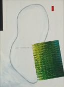 Abstract composition, 20th century British school mixed media on paper, framed and glazed, 62cm x