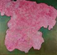 Abstract composition, Modern British school oil on canvas, framed, 101.5cm x 97cm.