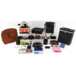 Vintage and later cameras and accessories including Nikaiyo FMD, Halina 35X, Kodak Carousel S-AV1030