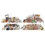 Large collection of vintage fly fishing tackle including a large selection of hand tied flies, hooks
