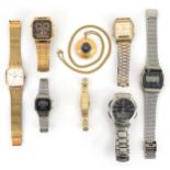 Vintage and later ladies and gentlemen's wristwatches including Citizen chronograph alarm watch,
