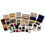 Large collection of antique and later jewellers jewellery boxes.