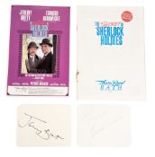 SHERLOCK HOLMES - JEREMY BRETT & EDWARD HARDWICKE AUTOGRAPHS