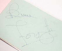 AUTOGRAPH ALBUM C1960S - ACTORS, ENTERTAINERS ETC