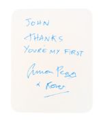 SIMON PEGG'S FIRST AUTOGRAPH - SIGNED CARD