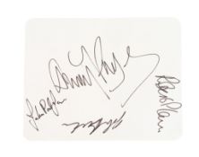 MUSIC - LED ZEPPELIN - FULL BAND AUTOGRAPHS ON ONE CARD