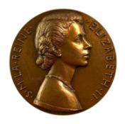 1953 ELIZABETH II CORONATION MEDAL IN COPPER, BY HENRI DROPSY
