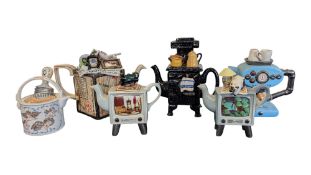 COLLECTION OF LATE 20TH CENTURY DOMESTIC NOVELTY TEAPOTS