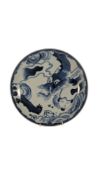 19TH CENTURY CHINESE PORCELAIN BLUE & WHITE LARGE PLATE
